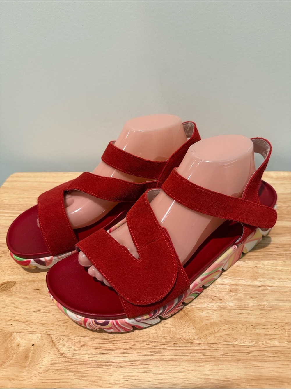 Alegria Ana Red  Suede Strap Sandals Women’s Size 41